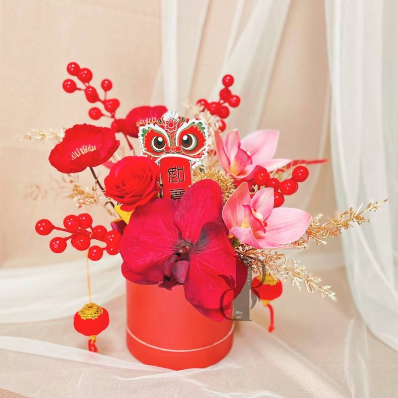 電話桌花飾_蘭花款+晝夜遷徙花藝室