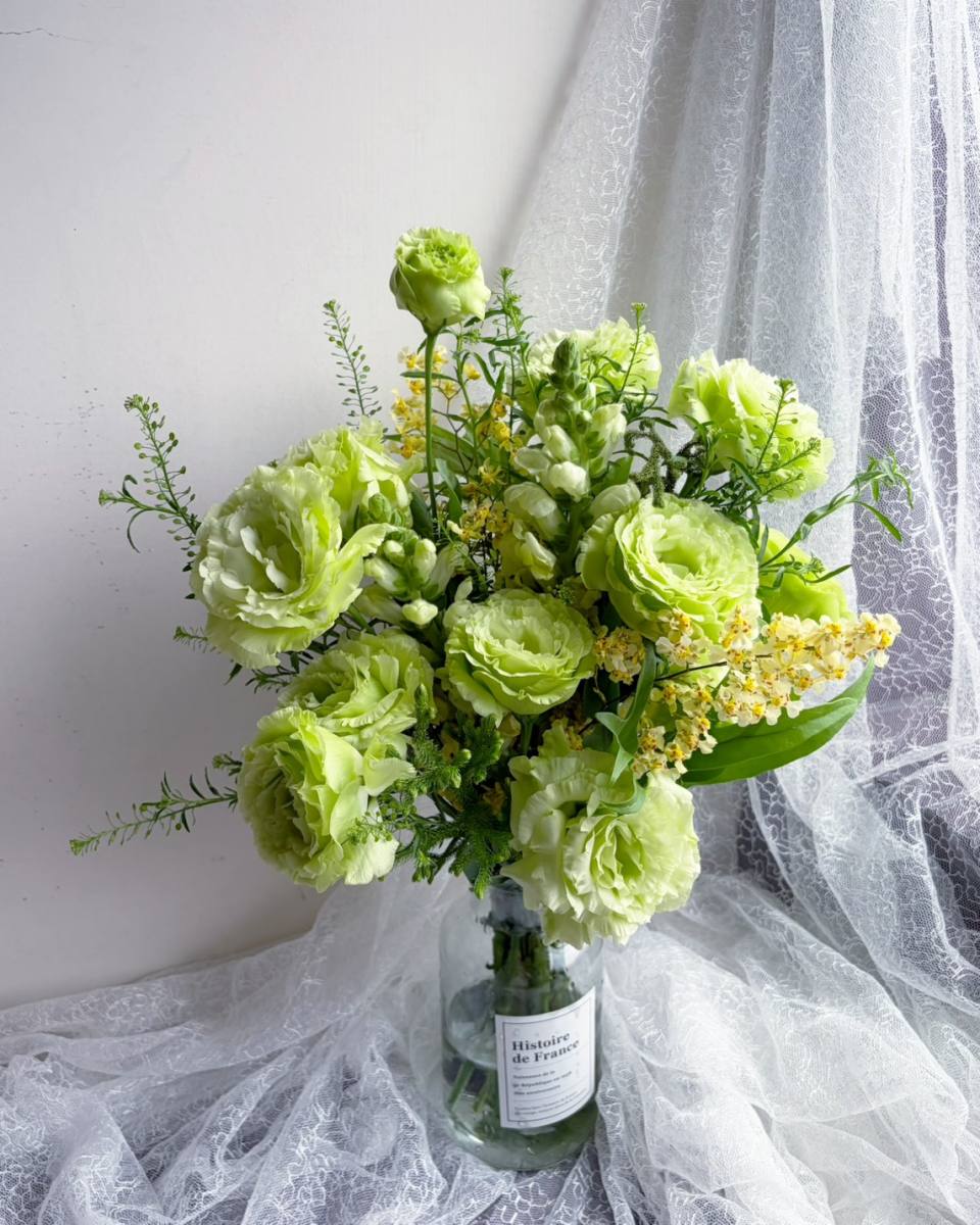 清新綠意生活週花-實拍圖片