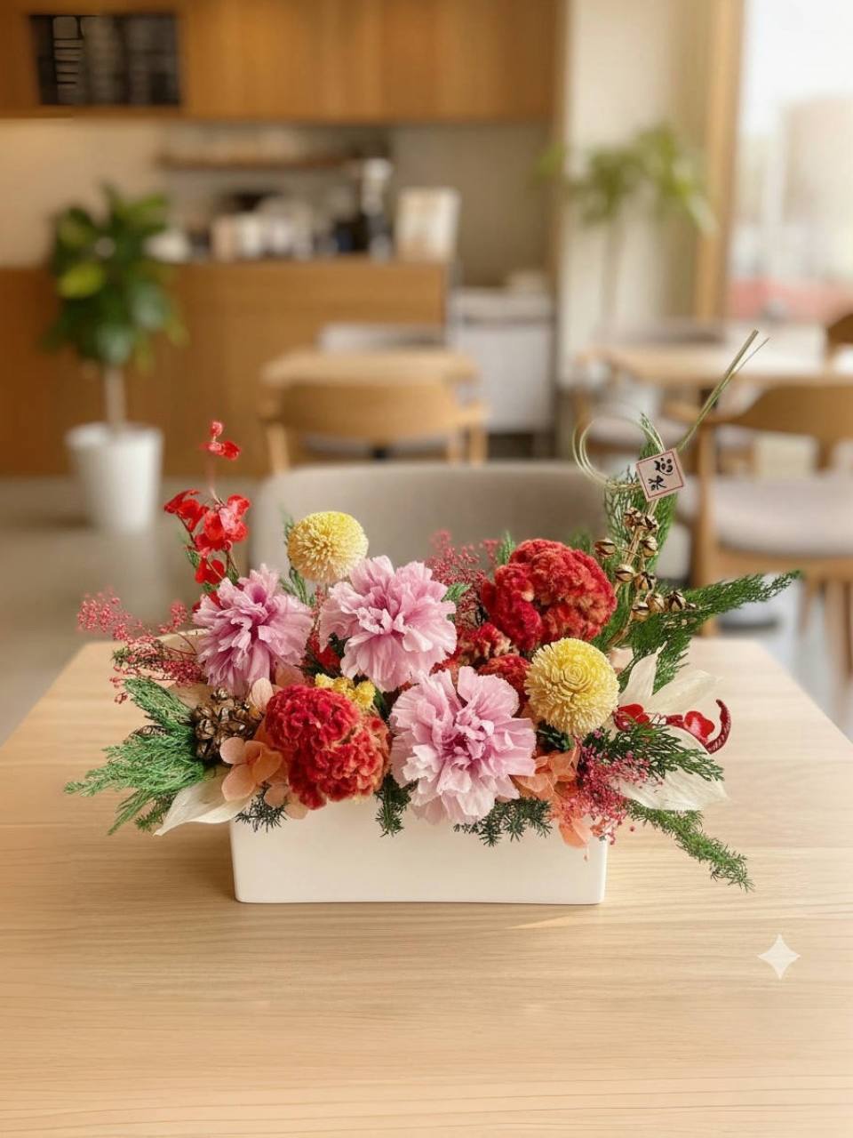 迎春永生桌花/開幕花禮/升遷花禮/祝賀花禮