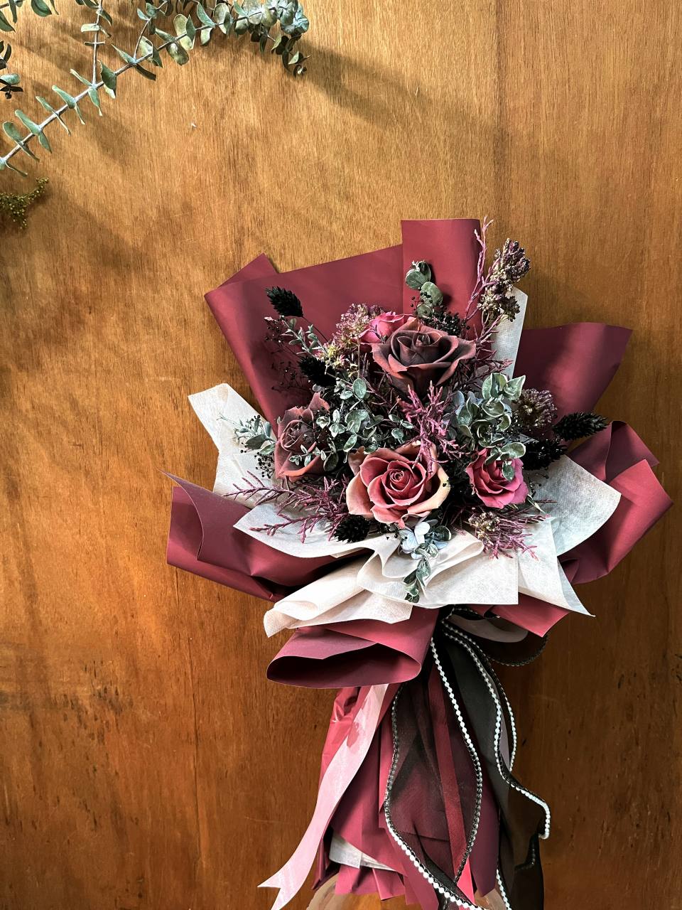 Vanessa● 暗系酒紅花束+Shariya Floral Room
