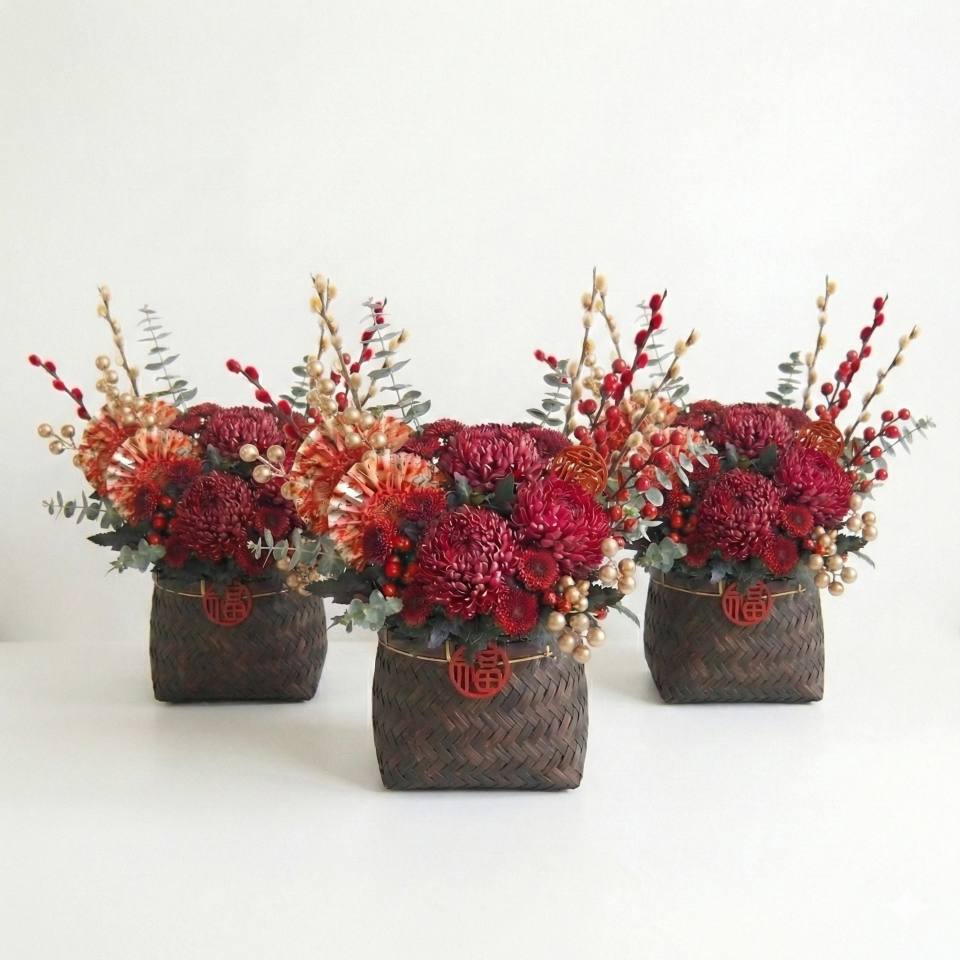 【福氣滿載】編織小籃花