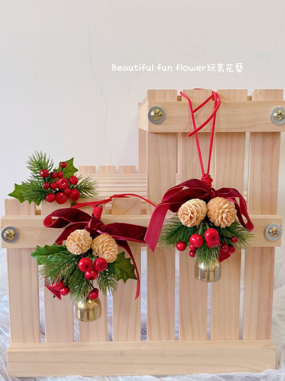 聖誕🎄門鈴掛件裝飾小物+Beautiful fun flower玩美花藝