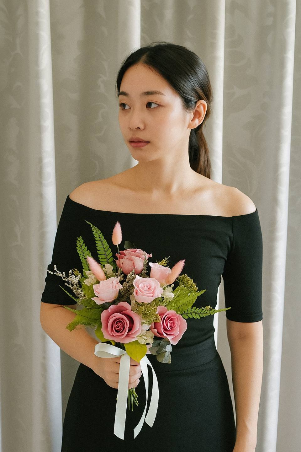 浪漫粉色系永生花束/永生捧花/拍照捧花/新娘捧花/登記花束#A-929 圖片