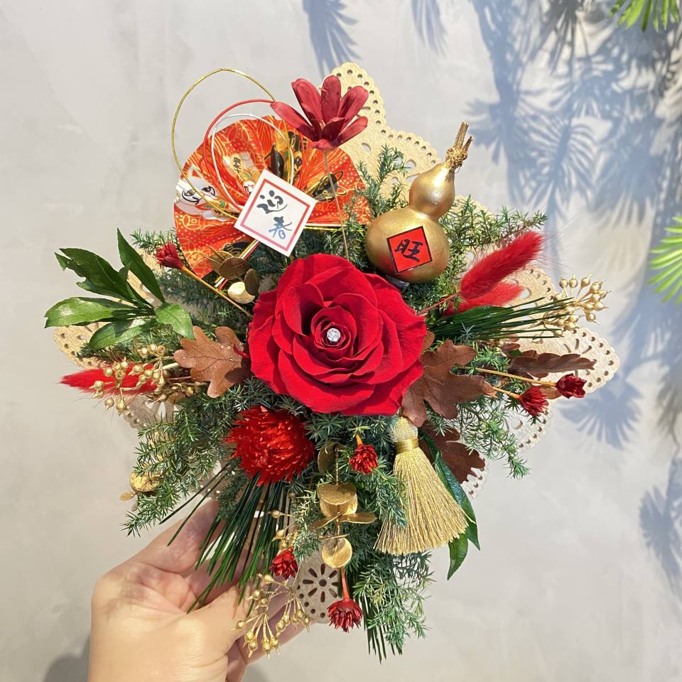 日式年節掛花+花木植物所