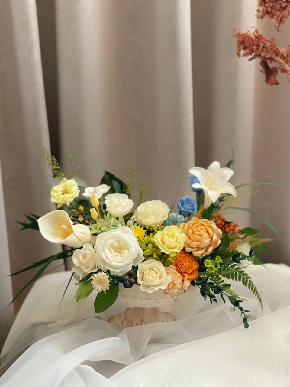 【永生花禮】春日遇見百合花禮/開幕花禮/升遷花禮/永生花禮#A-822 圖片