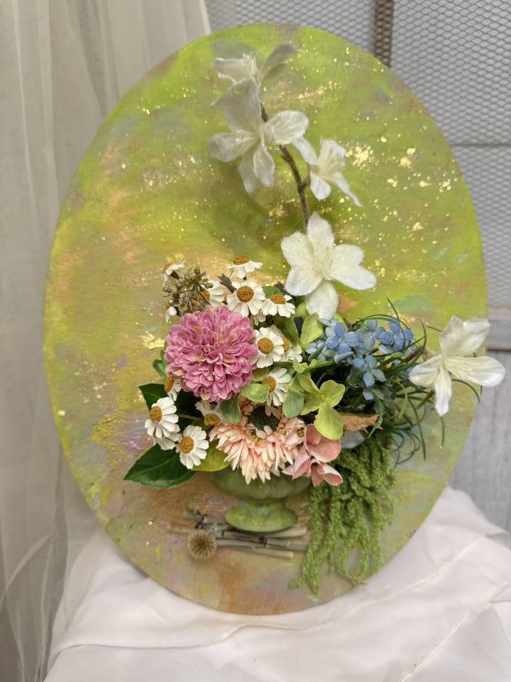 壓克力金箔畫框花藝(裝置藝術作品)#A-890 圖片